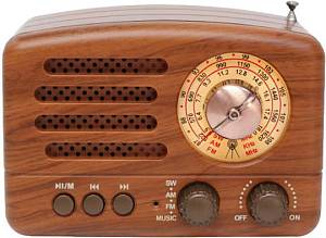 M-1160BT Retro Επιτραπέζιο Ραδιόφωνο με USB Καφέ