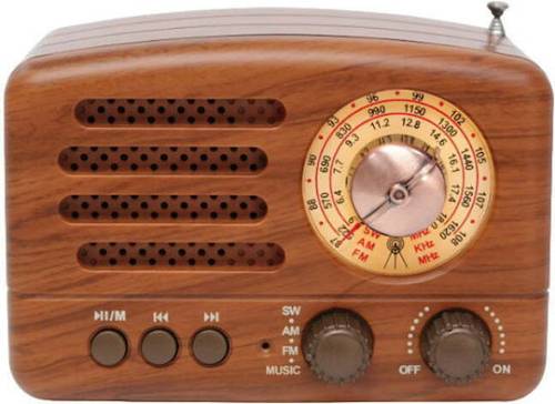 M-1160BT Retro Επιτραπέζιο Ραδιόφωνο με USB Καφέ