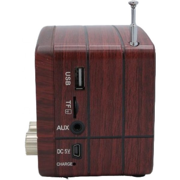 CMiK MK-616BT Retro Επιτραπέζιο Ραδιόφωνο Επαναφορτιζόμενο με Bluetooth και USB Καφέ