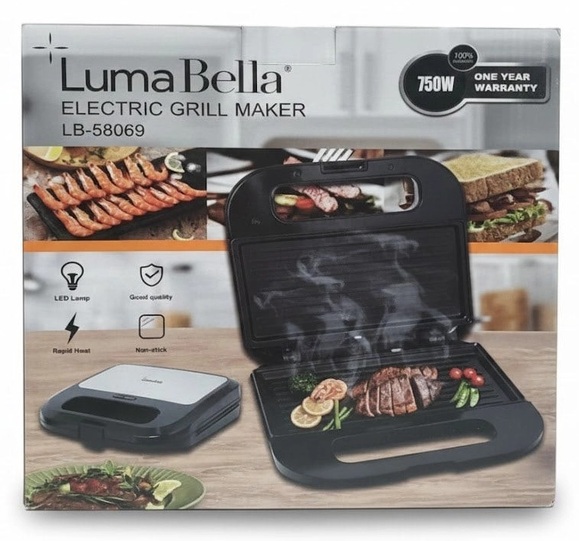 Τοστιέρα 750watt LumaBella LB58069